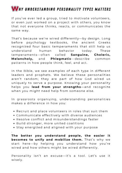 Lead With Your Strengths: A Survival Guide for the Grassroots Patriot (PDF Digital Download)